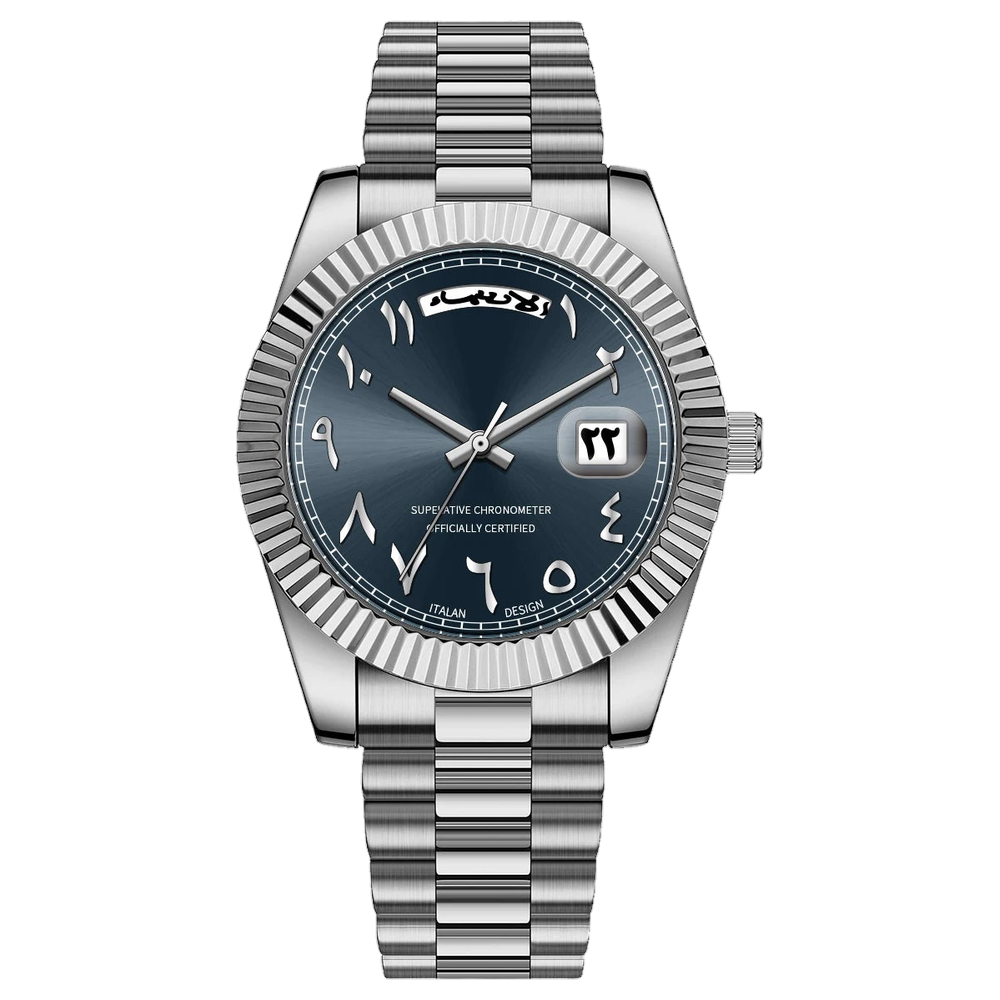 YAWMIQ blue dial - front