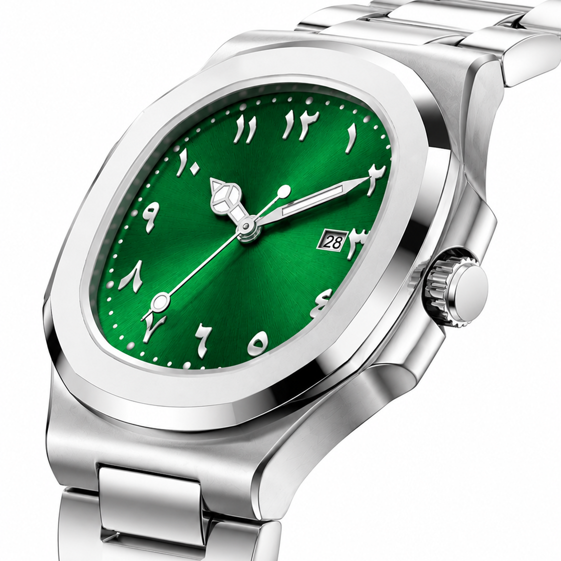 AZRYON Men's Watch, Silver Green, Blue & Black - view 9
