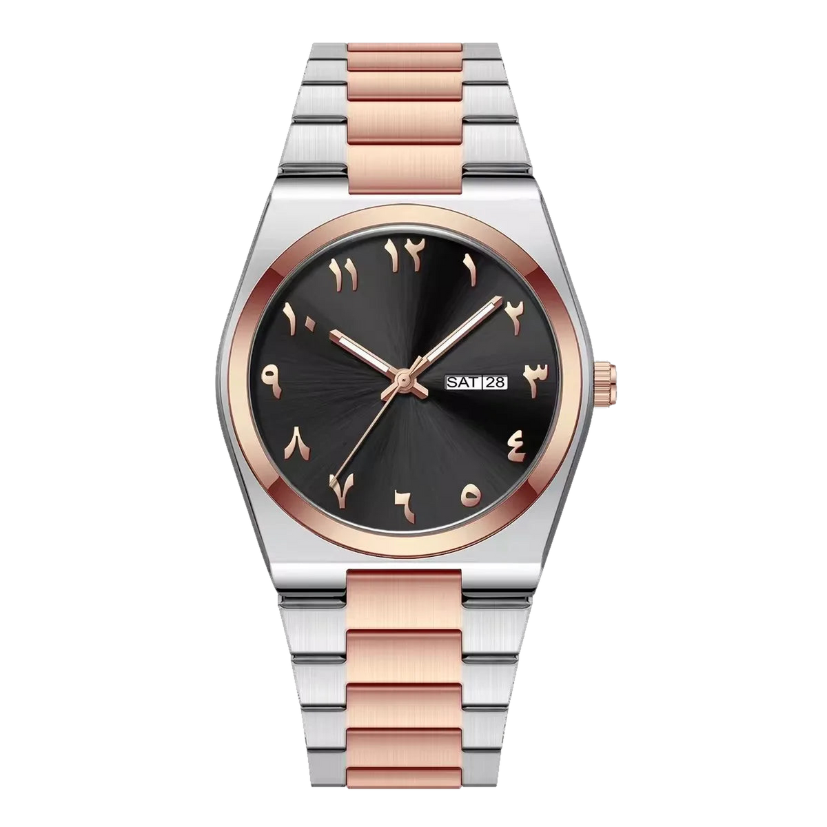 TAQVIN Men's 40mm Arabic Numeral Watch, Steel Bracelet - view 11
