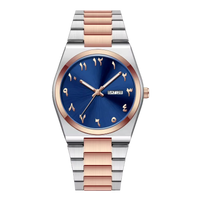 Rose Gold & Steel Blue