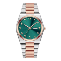 Rose Gold & Steel Emerald