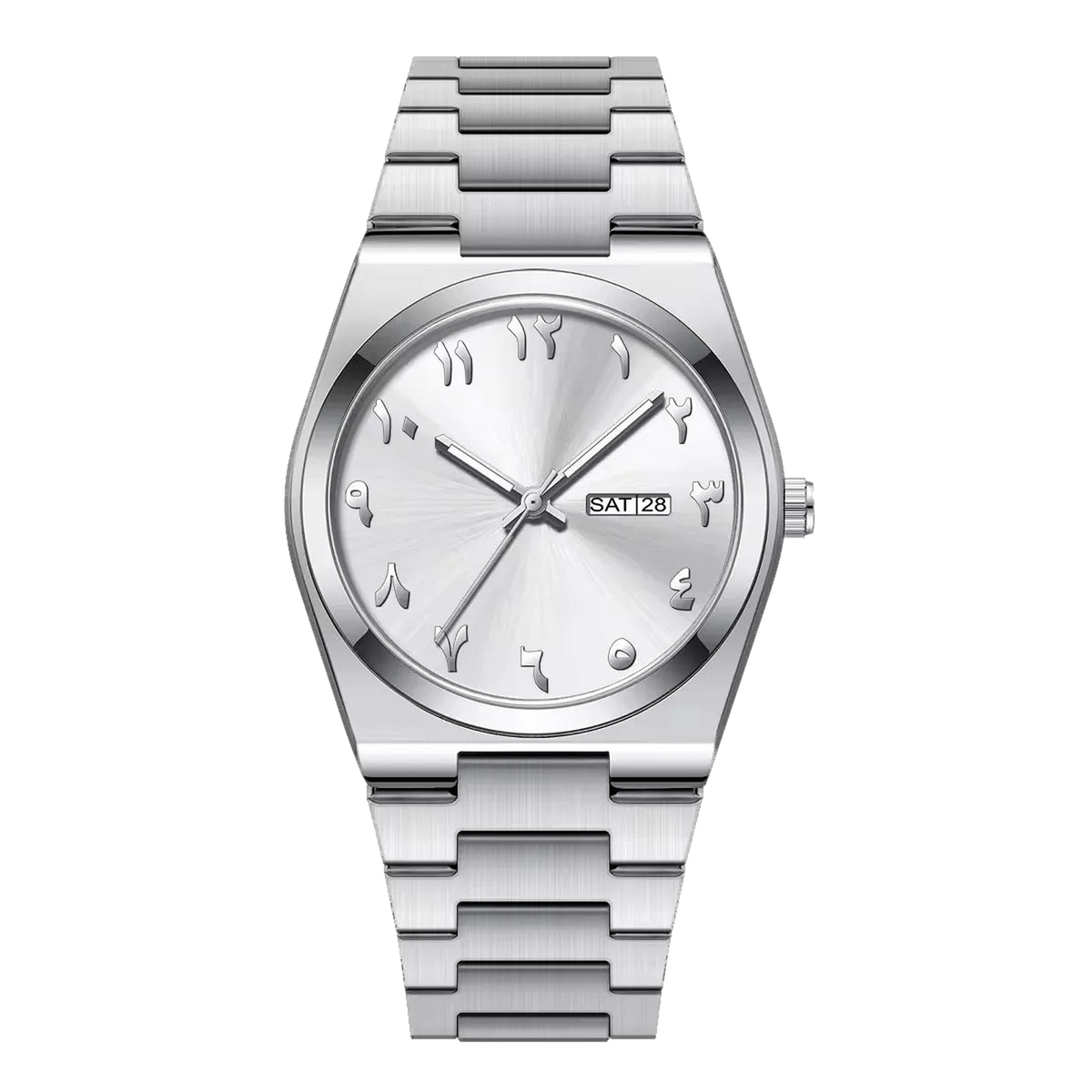 TAQVIN Men's 40mm Arabic Numeral Watch, Steel Bracelet - view 7