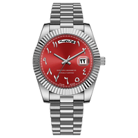 Silver / Red Dial